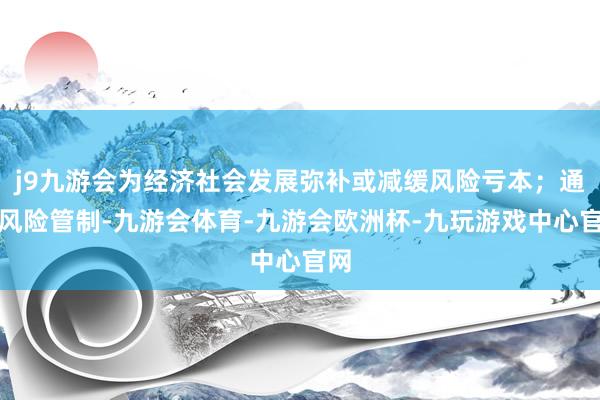 j9九游会为经济社会发展弥补或减缓风险亏本；通过风险管制-九游会体育-九游会欧洲杯-九玩游戏中心官网