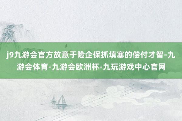 j9九游会官方故意于险企保抓填塞的偿付才智-九游会体育-九游会欧洲杯-九玩游戏中心官网